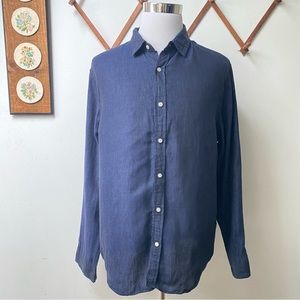 Banana Republic Untucked Slim Fit Linen Shirt